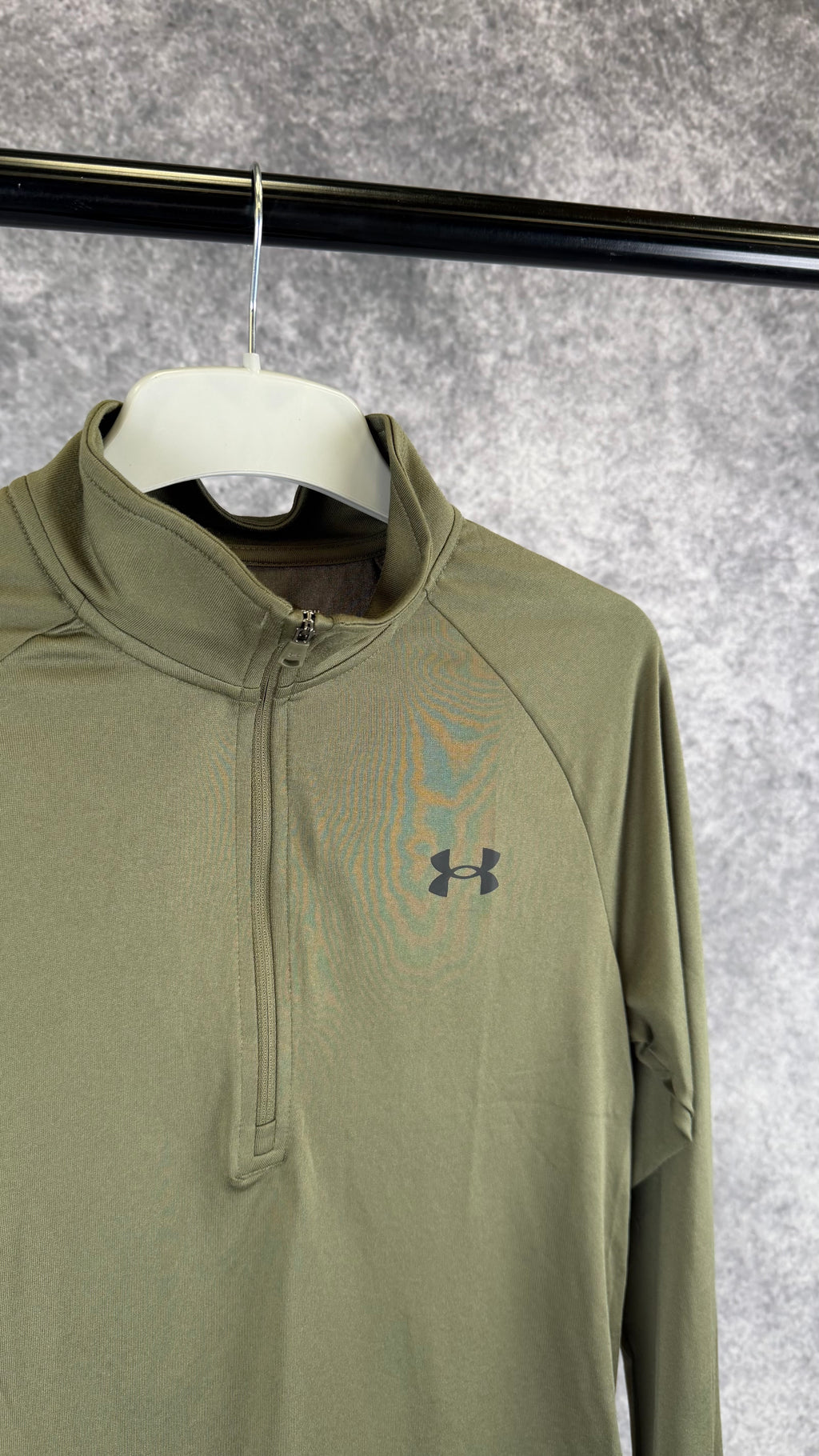Under armour khaki tech 1/4 zip.