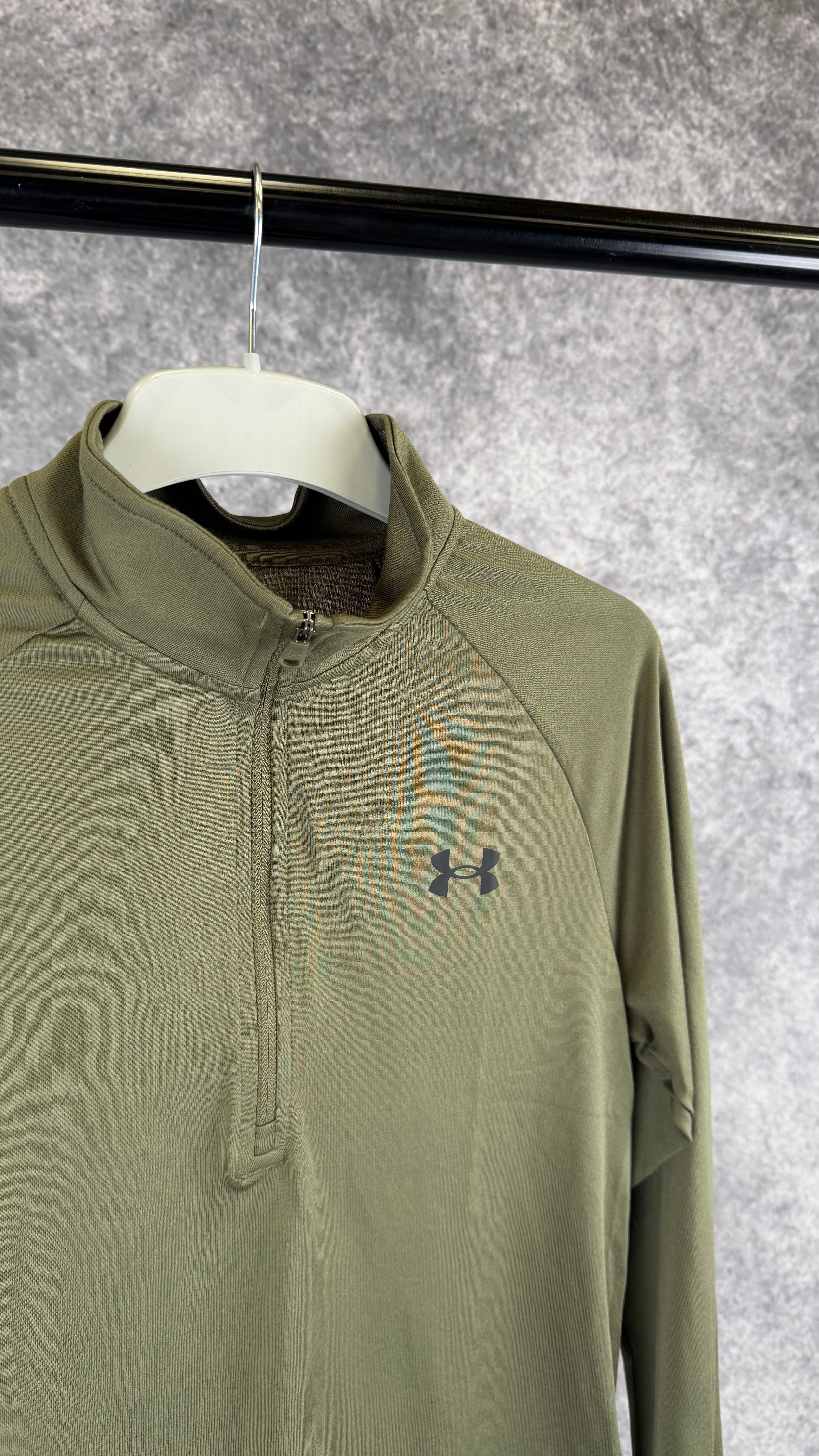 Under armour khaki tech 1/4 zip.