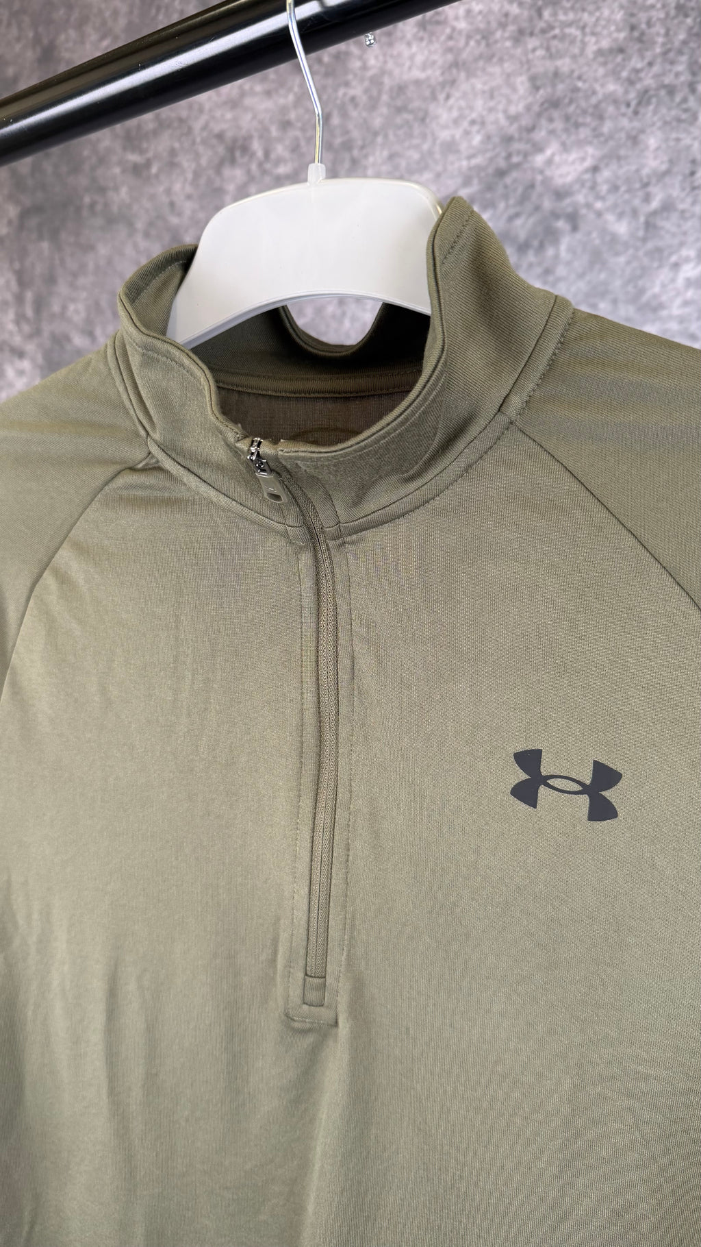 Under armour khaki tech 1/4 zip.