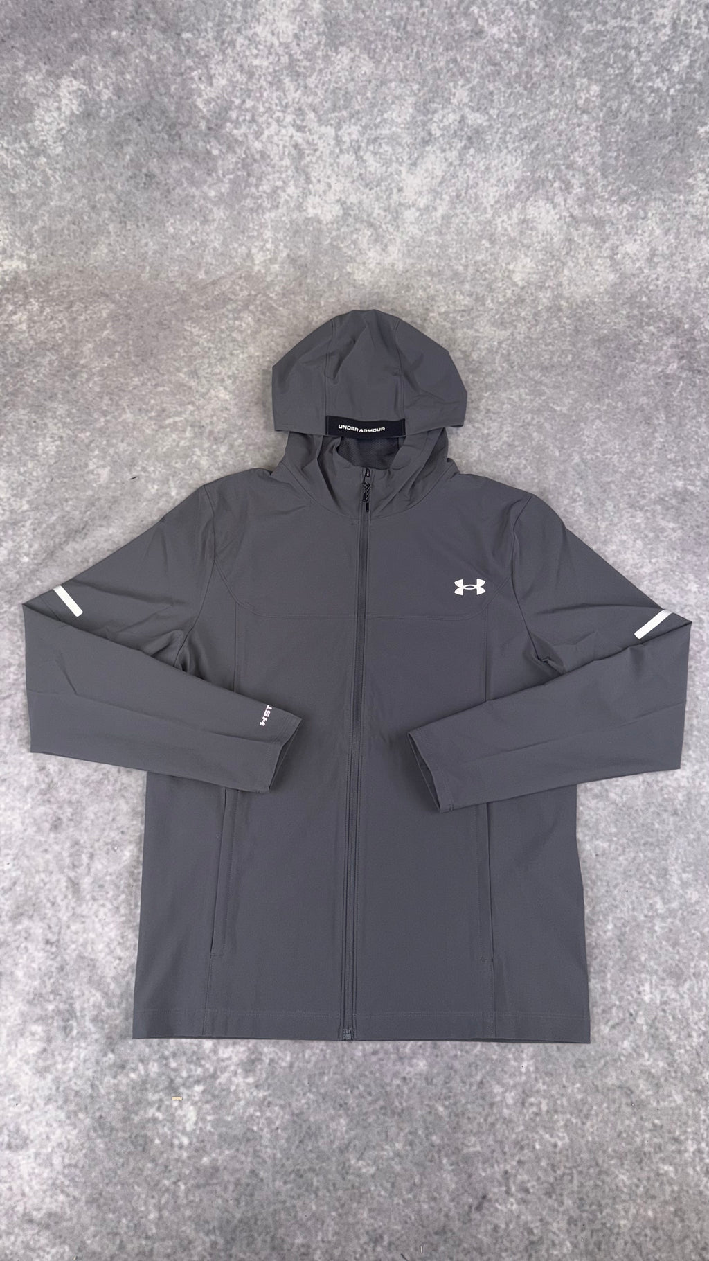 Under armour grey tech utility woven jacket.