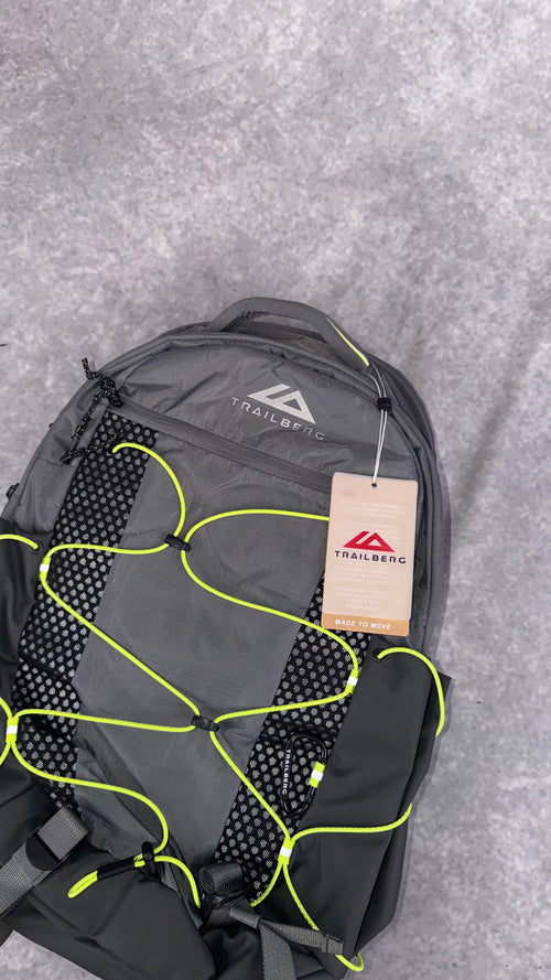 Trailberg neon and grey backpack.