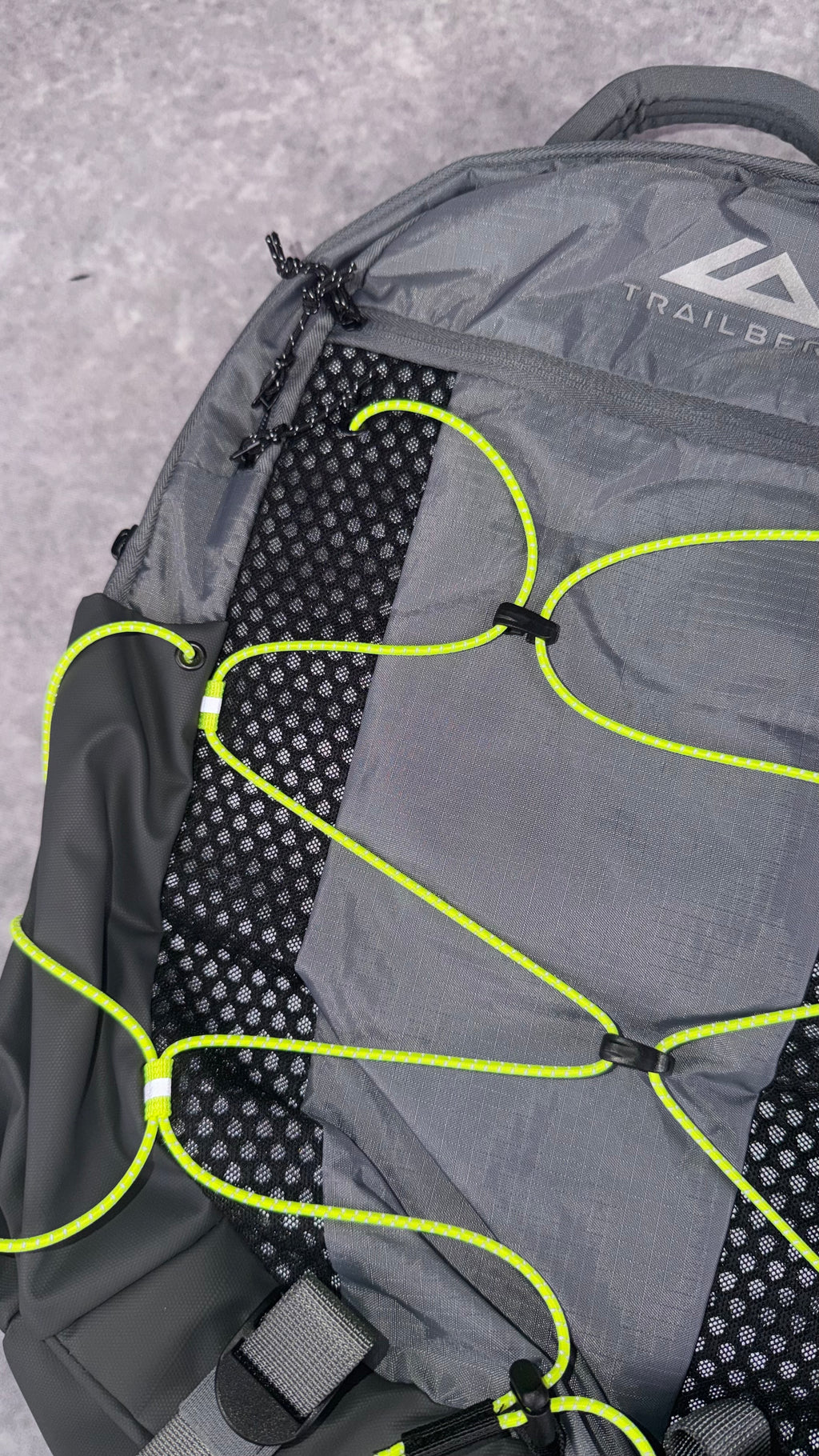 Trailberg neon and grey backpack.