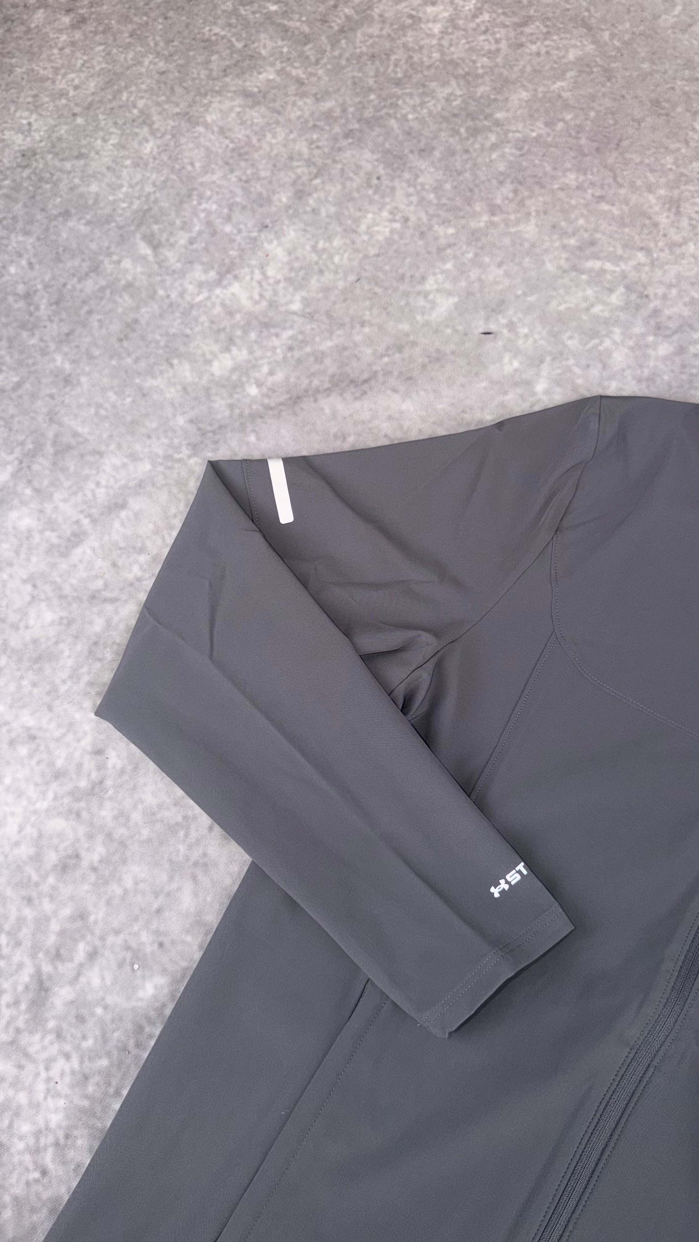 Under armour grey tech utility woven jacket.