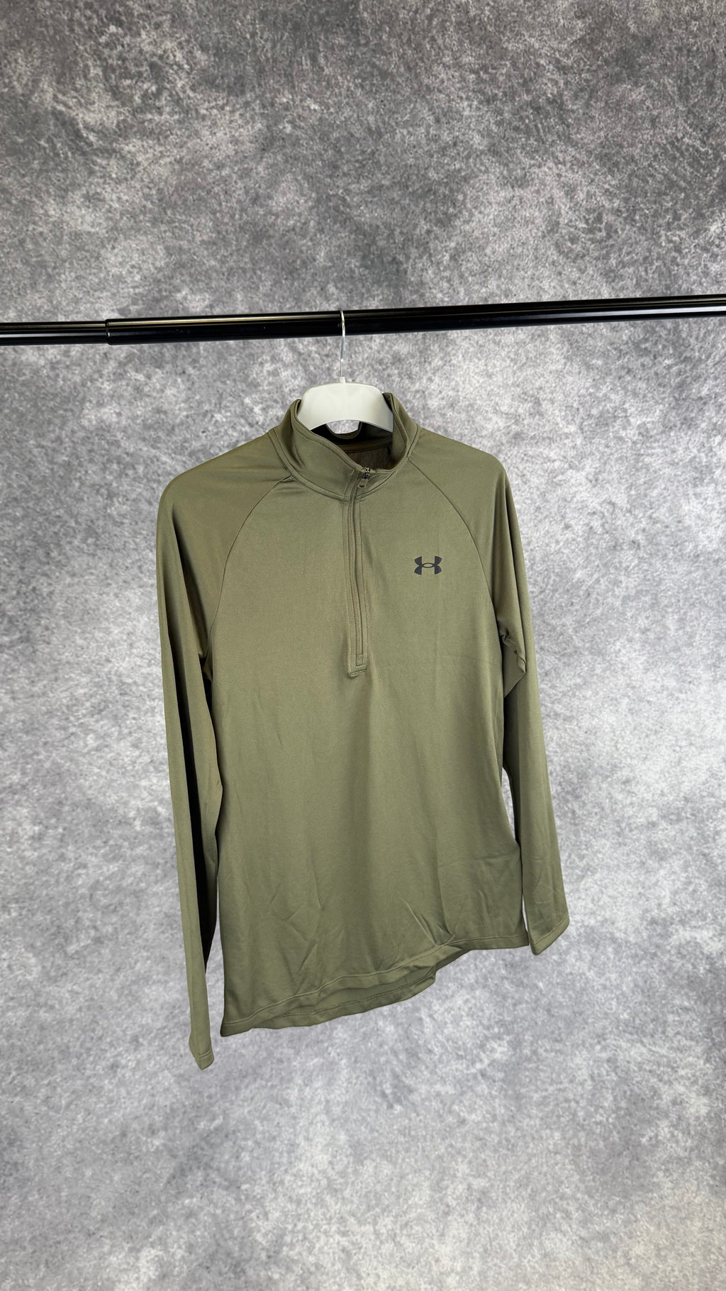 Under armour khaki tech 1/4 zip.