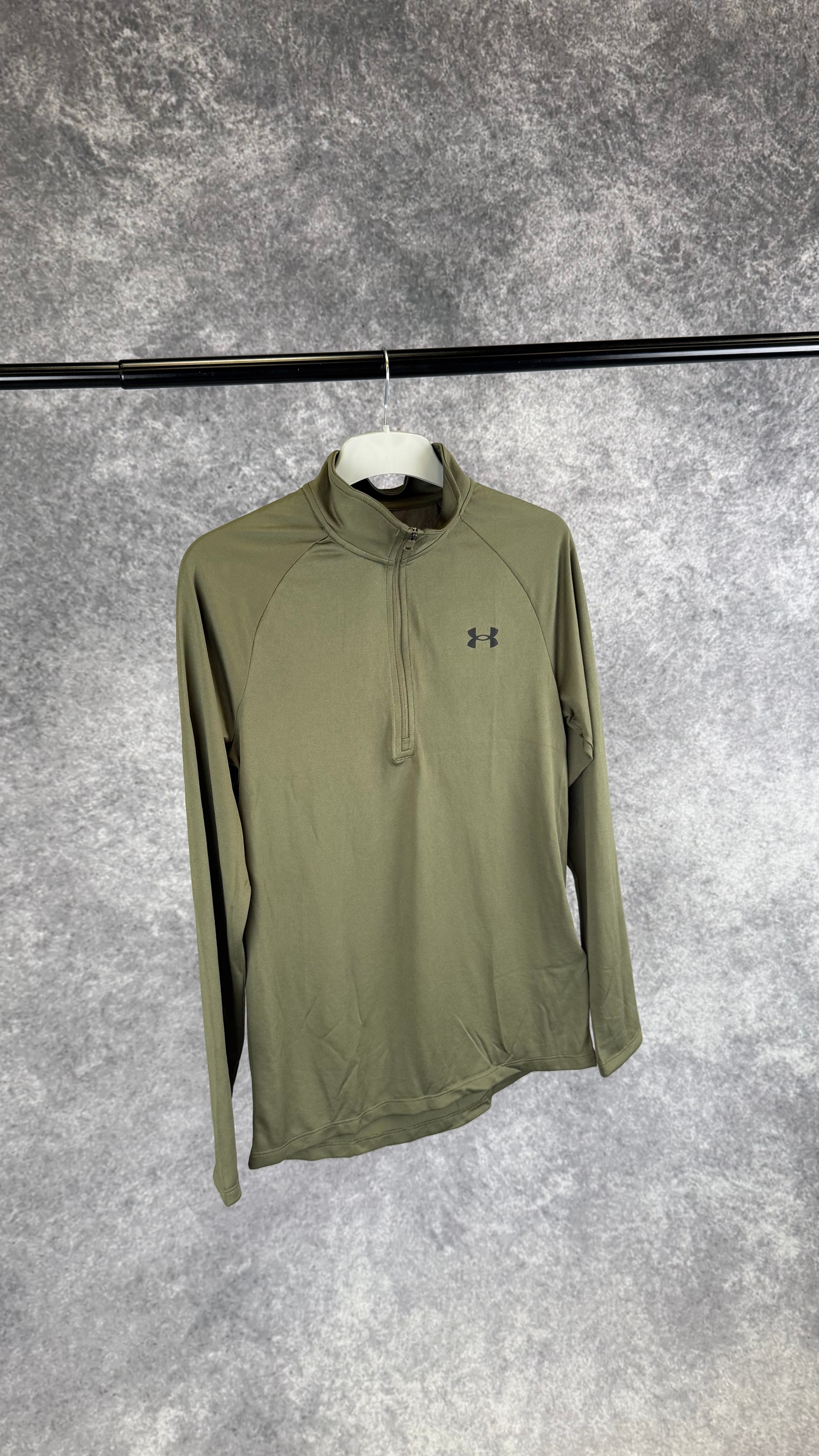 Under armour khaki tech 1/4 zip.
