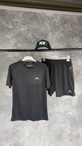 Retail price £72 Trailberg black cloud SS25 shorts and t shirt set.
