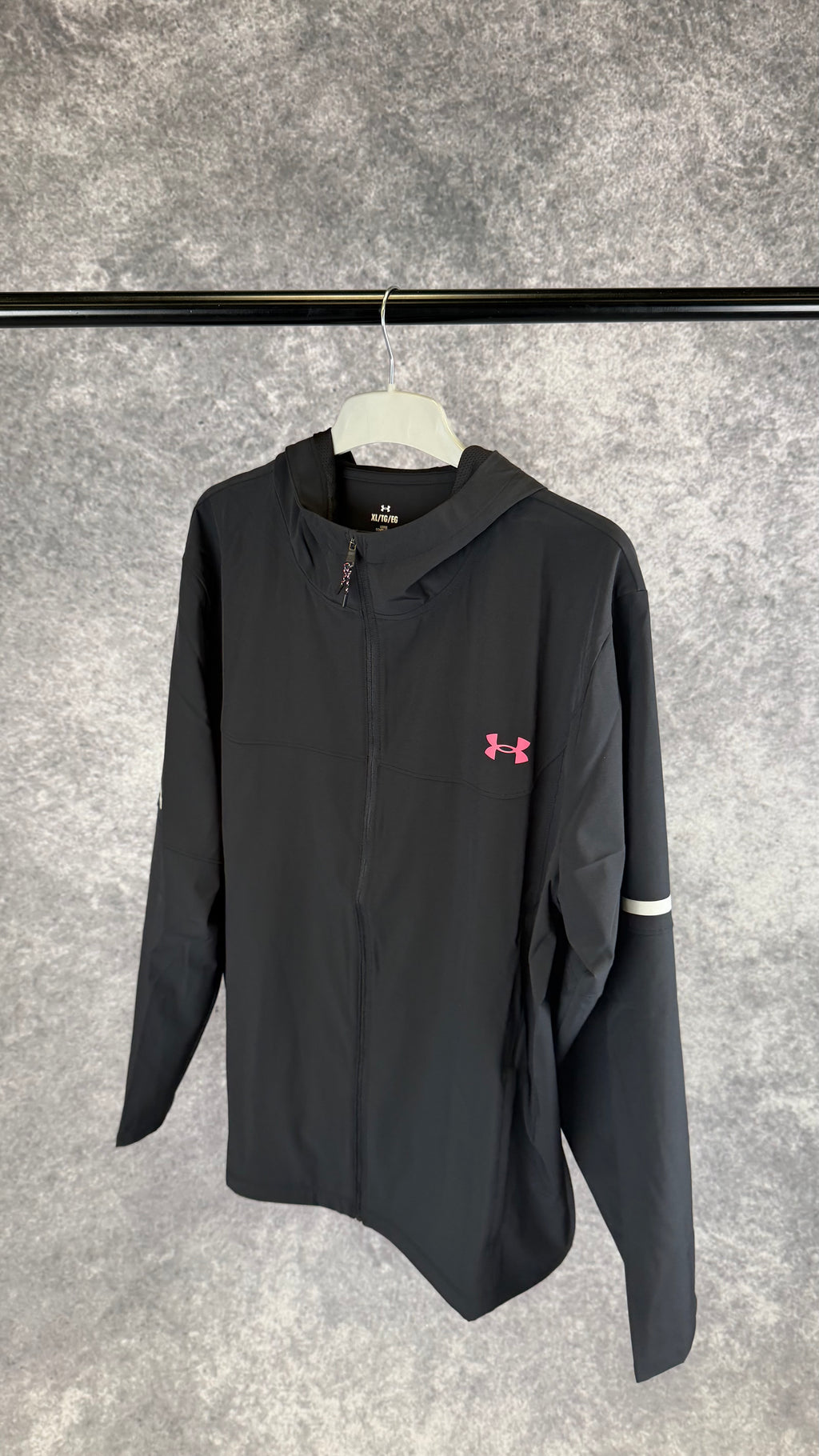 Under armour black/pink windbreaker.