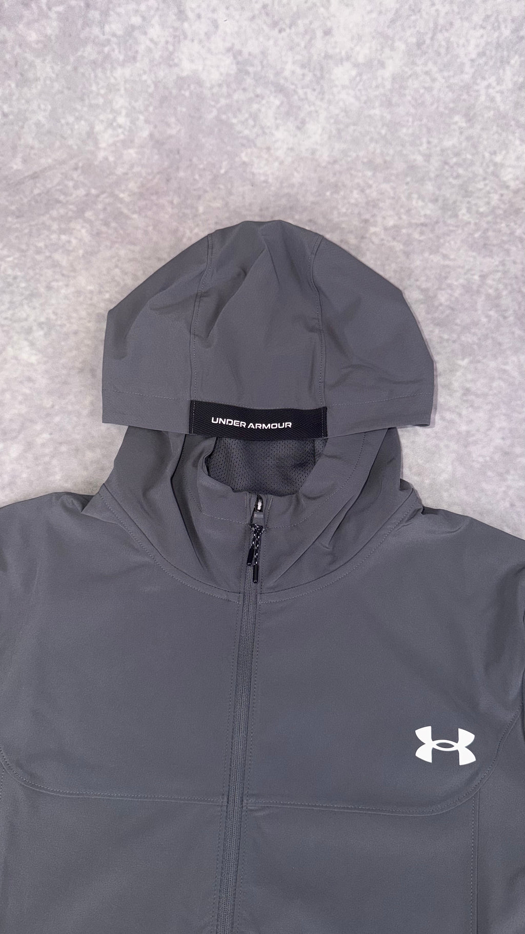 Under armour grey tech utility woven jacket.